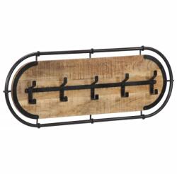 vidaXL tömör nyers mangófa falra szerelhető ruhafogas 5 akasztóval (4013506)