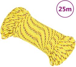 vidaXL sárga polipropilén hajókötél 3 mm 25 m (152587)