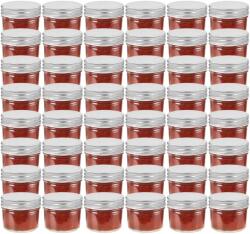 vidaXL 48 db 110 ml-es befőttesüveg ezüstszínű tetővel (50793)