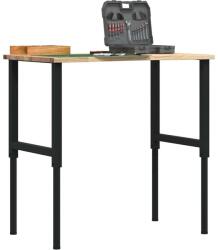 vidaXL tömör tölgyfa munkapad 100 x 60 x (71, 5-98) cm (3309695)