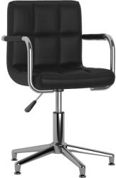 vidaXL fekete műbőr forgó étkezőszék (3088093)