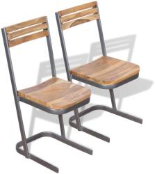 vidaXL 2 db tömör tíkfa étkezőszék (243458)