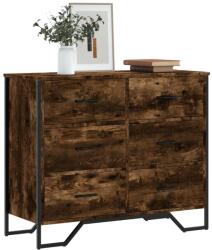 vidaXL füstös tölgy színű szerelt fa komód 91 x 35, 5 x 74, 5 cm (3295304)