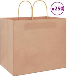 vidaXL 250 db barna papírzacskók fogantyúkkal 32x22x28 cm (4101596)
