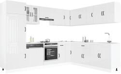 vidaXL 14 részes konyhai szekrény szett Lucca fényes fehér műfa (3314983)