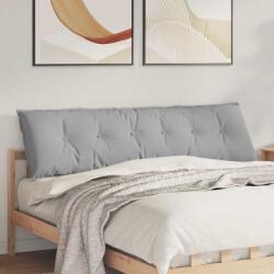 vidaXL Hátpárna Felhőszürke 180 x 19 x 50 cm szövet (42014929)