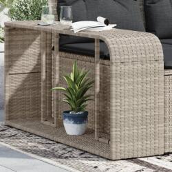 vidaXL 2 db világosszürke polyrattan tárolópolc (366188)