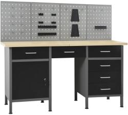 vidaXL munkapad négy fali panellel (3053429)