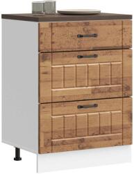 vidaXL Konyhai alsó szekrény Lucca antik fa szerelt fa (854277)