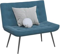 vidaXL kék bársonypad 110 x 74 x 84 cm (4012346)