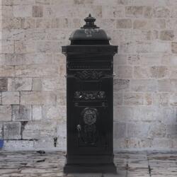 vidaXL fekete, vintage, rozsdamentes alumínium álló postaláda (43888)