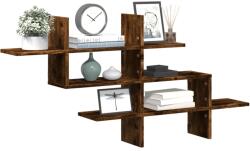 vidaXL füstös tölgy színű szerelt fa fali polc 124, 5 x 18 x 60, 5 cm (853267)