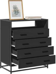 vidaXL fekete szerelt fa fiókos szekrény 70x41x83, 5 cm (849089)