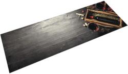 vidaXL mosható boros üveg mintás bársony konyhai szőnyeg 60x180 cm (4005603)