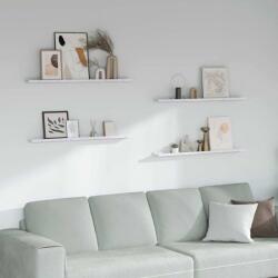 vidaXL Falpolc polcokkal 4 pcs Fehér márvány 100 x 9 x 3 cm Faanyag (42020029)