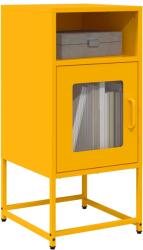 vidaXL mustársárga hidegen hengerelt acél éjjeliszekrény 36x39x78 cm (853413)