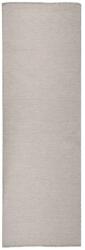vidaXL világosszürke lapos szövésű kültéri szőnyeg 80 x 250 cm (340779)