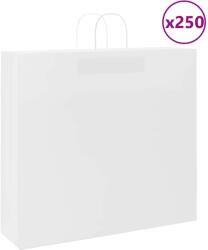 vidaXL 250 db fehér papírzacskók fogantyúkkal 54x15x49 cm (4101626)