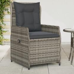 vidaXL 2 db szürke polyrattan dönthető kerti szék (368654)