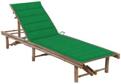 vidaXL bambusz kerti napozóágy párnával (3061637)