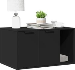vidaXL fekete szerelt fa macskaalomdoboz 80 x 50 x 45 cm (857734)