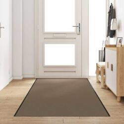 vidaXL Ajtószőnyeg Beige és fekete 120 x 350 cm Polipropilén és vinil (4100790)