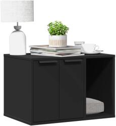 vidaXL fekete szerelt fa macskaalomdoboz 60 x 40 x 40 cm (857725)
