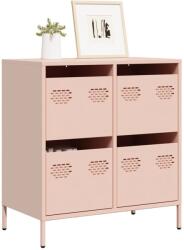 vidaXL rózsaszín hidegen hengerelt acél tálalószekrény 68x39x73, 5 cm (851257)