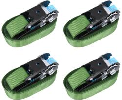 vidaXL 4 db zöld racsnis rögzítő heveder 800 daN 6 m (148893)