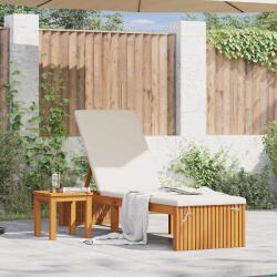 vidaXL Napozó Barna 55 x 200 x 94cm Tömör akácfa (4108114)