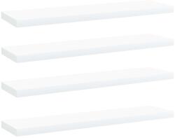 vidaXL 4 db fehér szerelt fa könyvespolc 40 x 10 x 1, 5 cm (805122)