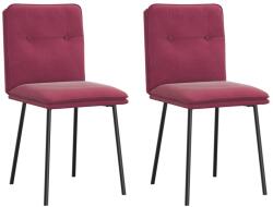 vidaXL 2 db bordó bársony étkezőszék (4101314)