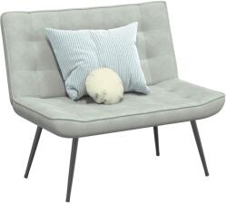 vidaXL világosszürke bársonypad 110 x 74 x 84 cm (4012337)