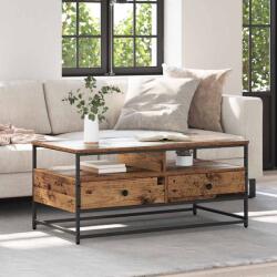 vidaXL Dohányzóasztal fiókkal Öreg fa 100 x 51 x 45 cm Faanyag (882764)