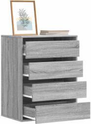 vidaXL szürke sonoma színű szerelt fa fiókos sarokszekrény 60x41x76 cm (852875)