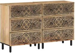 vidaXL 2 db tömör mangófa tálalószekrény 60 x 33 x 75 cm (3206305)