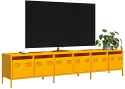 vidaXL mustársárga hidegen hengerelt acél TV-szekrény 202x39x43, 5 cm (3307152)