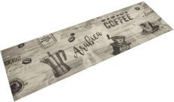 vidaXL szürke kávémintás mosható bársony konyhaszőnyeg 45x150 cm (4005581)