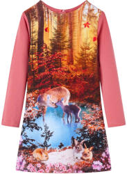 vidaXL Gyerek ruha hosszú ujjú Régi rózsaszín 128 (14895)