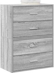 vidaXL 2 db szürke sonoma szerelt fa szekrény 2 fiókkal 60 x 31 x 40cm (858832)