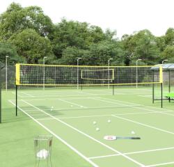 vidaXL sárga és fekete PE szövet tollaslabda háló 600 x 155 cm (93745)