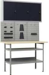 vidaXL munkapad három fali panellel és egy szekrénnyel (3053436)