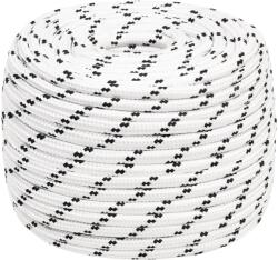 vidaXL fehér poliészter fonott csónakkötél 12 mm x 25 m (152775)