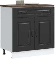 vidaXL Konyhai alapszekrény Kalmar fekete színű műfa (853498)