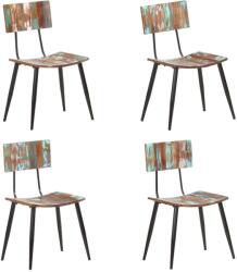 vidaXL 4 db tömör újrahasznosított fa étkezőszék (3056368)