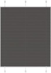 vidaXL pliszírozott redőny fekete 110x100 cm szövetszélesség 109, 4 cm (4015128)