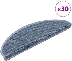 vidaXL 30 db kék lépcsőszőnyegek öntapadós szizál kinézetű 65x21x4 cm (3365874)
