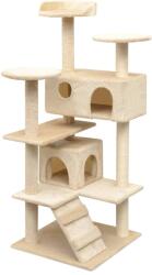 vidaXL bézs macskabútor szizál kaparófákkal 125 cm (170477)