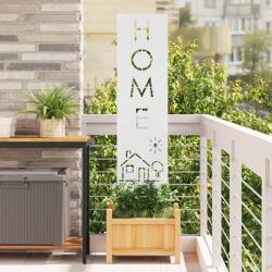 vidaXL Kertvédő vászon Fehér 32 x 140 cm Hidegen hengerelt acél (876267)