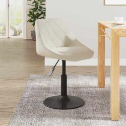 vidaXL krémszínű bársony étkezőszék (3088812)